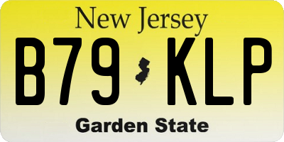 NJ license plate B79KLP