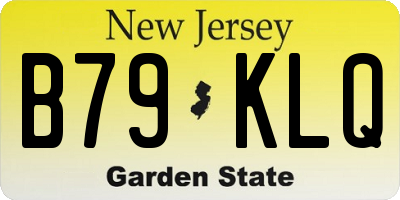 NJ license plate B79KLQ