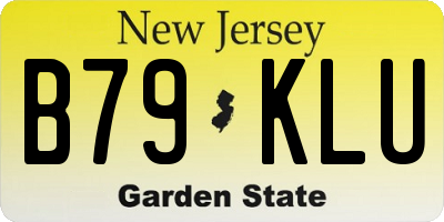 NJ license plate B79KLU