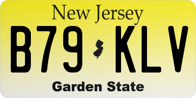 NJ license plate B79KLV
