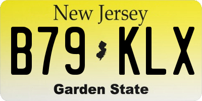 NJ license plate B79KLX