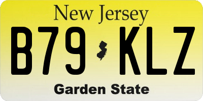 NJ license plate B79KLZ