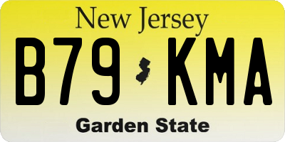 NJ license plate B79KMA