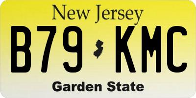 NJ license plate B79KMC