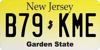 NJ license plate B79KME