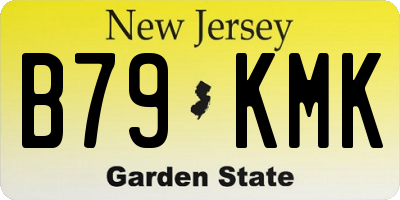 NJ license plate B79KMK