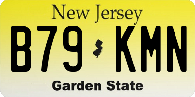 NJ license plate B79KMN