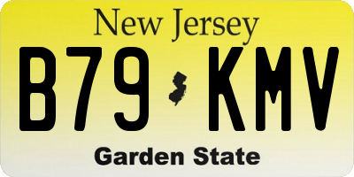NJ license plate B79KMV
