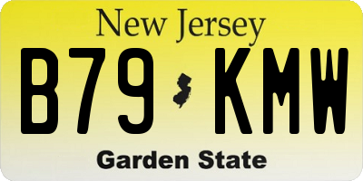 NJ license plate B79KMW