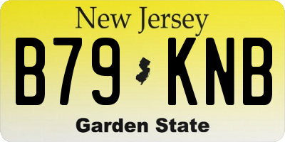 NJ license plate B79KNB