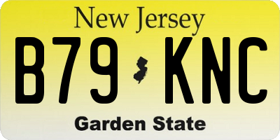 NJ license plate B79KNC