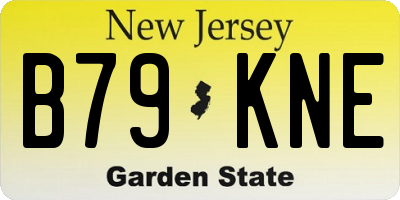 NJ license plate B79KNE