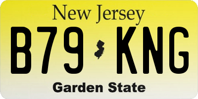 NJ license plate B79KNG