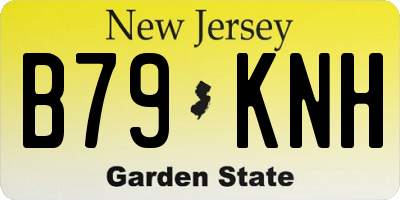 NJ license plate B79KNH