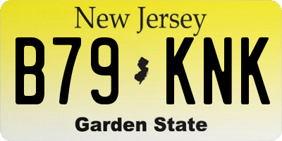 NJ license plate B79KNK