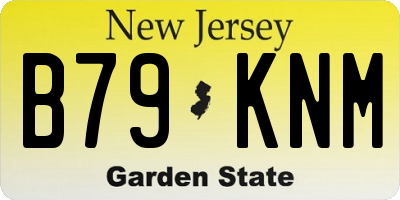 NJ license plate B79KNM