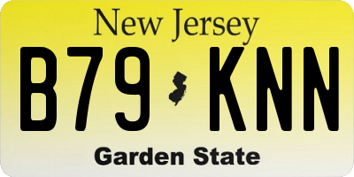 NJ license plate B79KNN