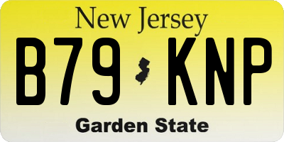 NJ license plate B79KNP