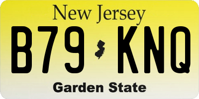 NJ license plate B79KNQ