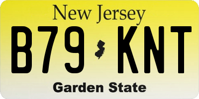 NJ license plate B79KNT