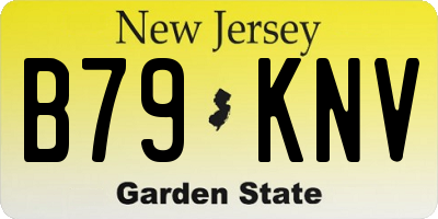 NJ license plate B79KNV