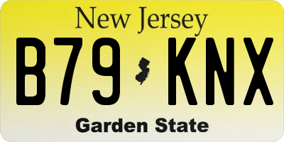 NJ license plate B79KNX