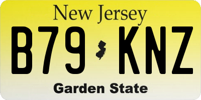 NJ license plate B79KNZ