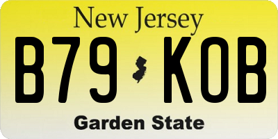 NJ license plate B79KOB