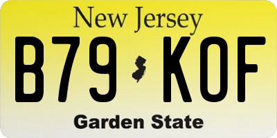 NJ license plate B79KOF