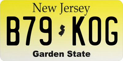 NJ license plate B79KOG