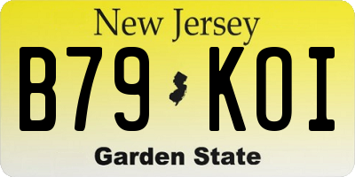 NJ license plate B79KOI