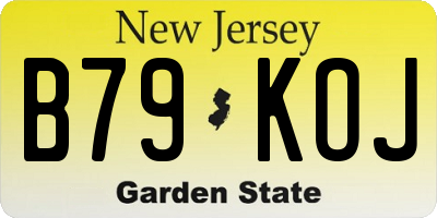 NJ license plate B79KOJ