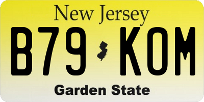 NJ license plate B79KOM