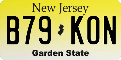 NJ license plate B79KON