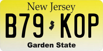 NJ license plate B79KOP