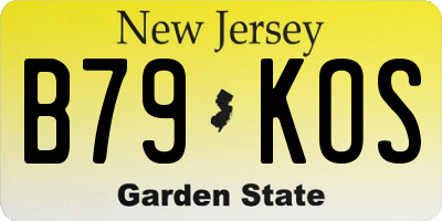 NJ license plate B79KOS