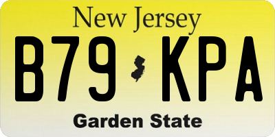 NJ license plate B79KPA