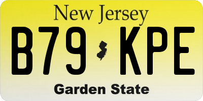 NJ license plate B79KPE