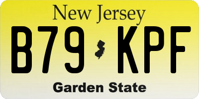 NJ license plate B79KPF