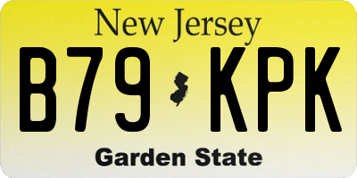 NJ license plate B79KPK
