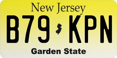 NJ license plate B79KPN