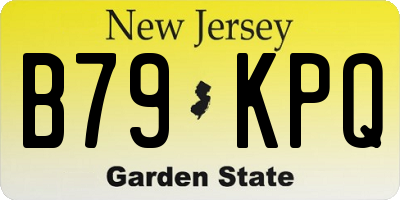 NJ license plate B79KPQ