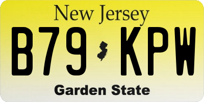 NJ license plate B79KPW