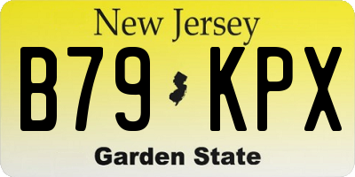NJ license plate B79KPX