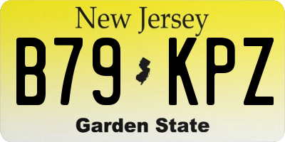 NJ license plate B79KPZ