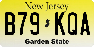 NJ license plate B79KQA