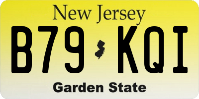 NJ license plate B79KQI