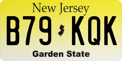 NJ license plate B79KQK