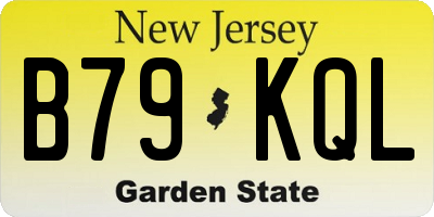 NJ license plate B79KQL