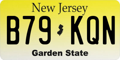 NJ license plate B79KQN